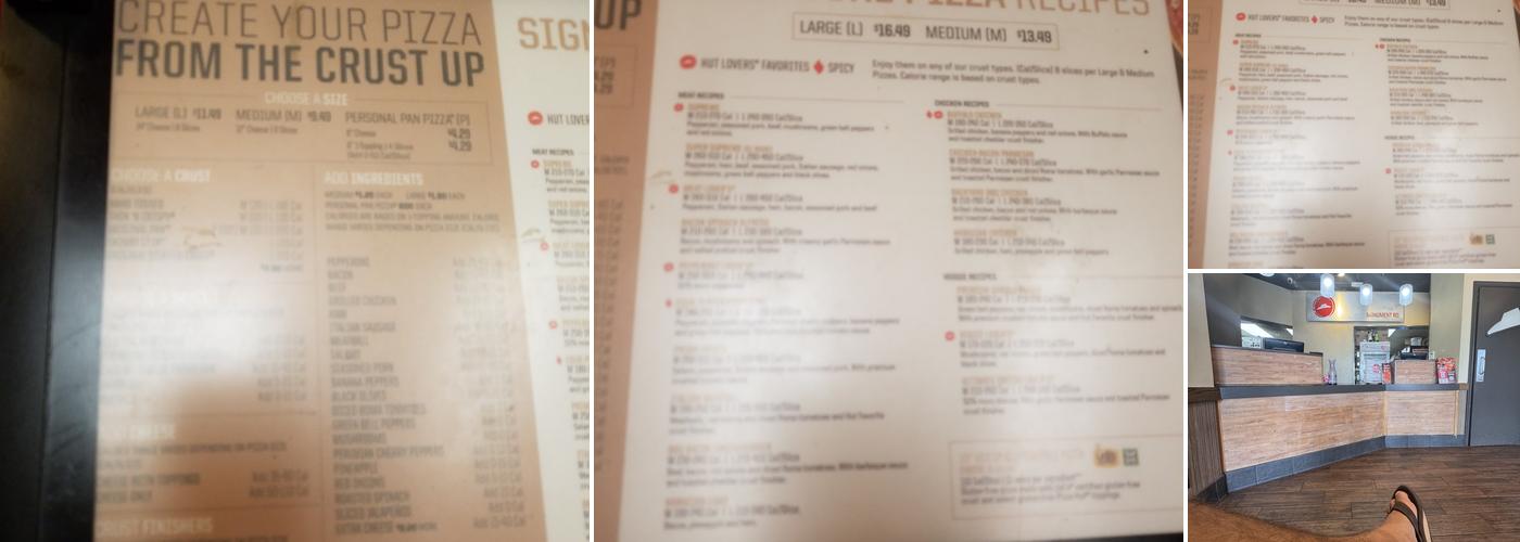 Pizza Hut Menu