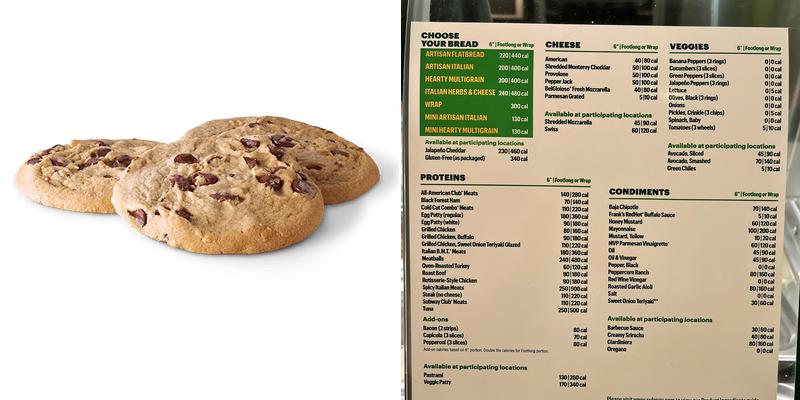 Subway Menu