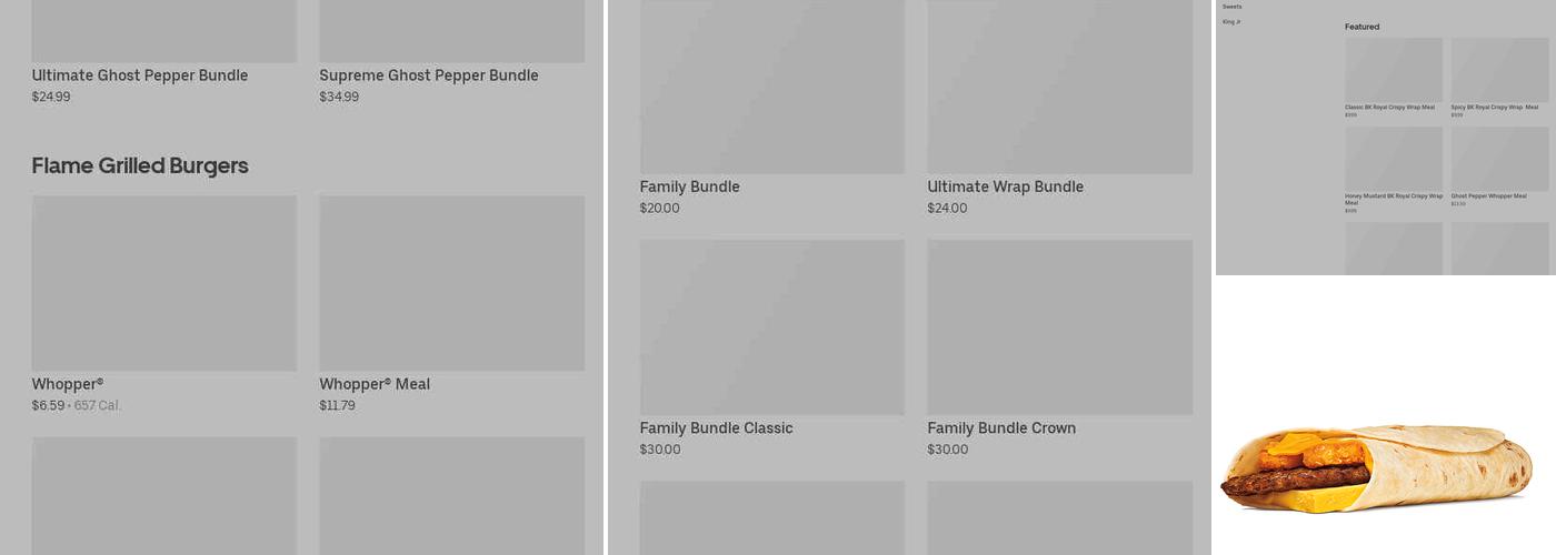 Burger King Menu