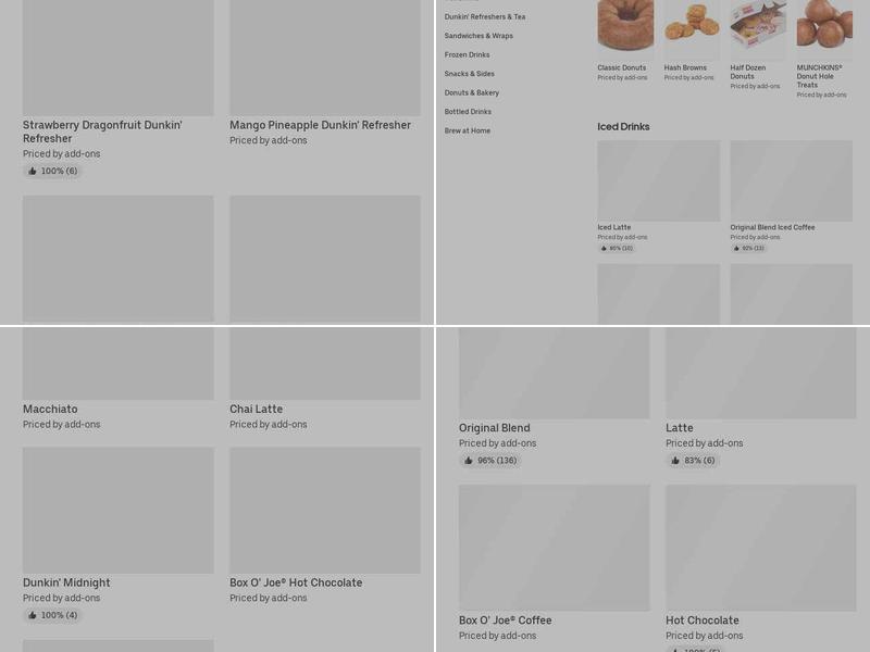 Dunkin' Menu