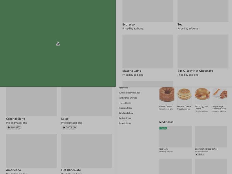 Dunkin' Menu