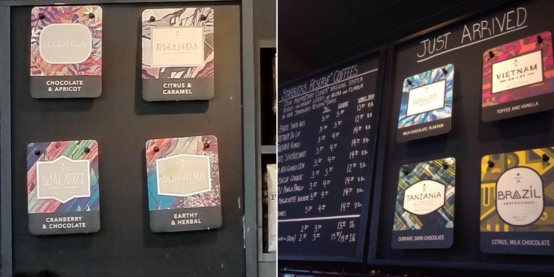 Starbucks Menu