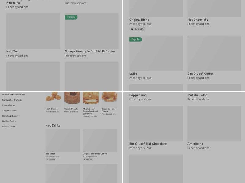 Dunkin' Menu