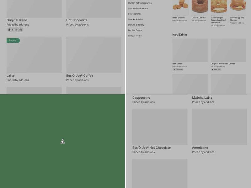 Dunkin' Menu