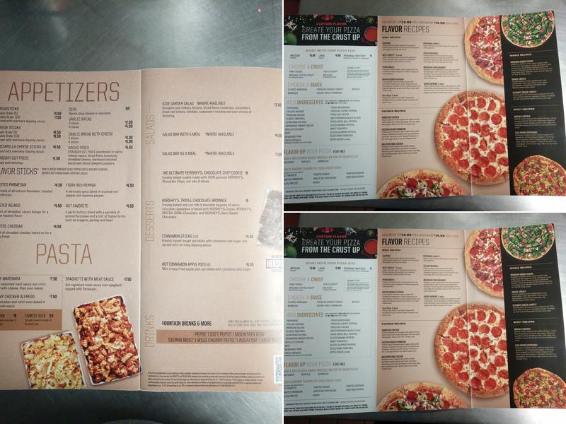 Pizza Hut Menu