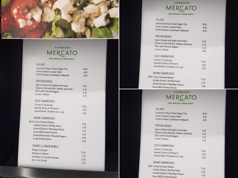 Starbucks Menu