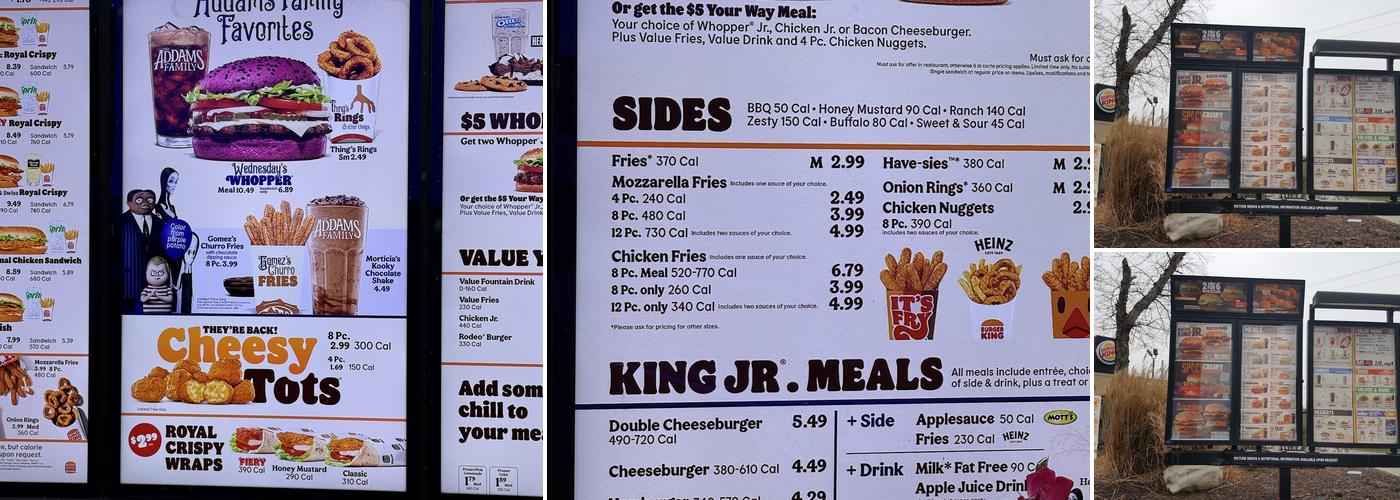 Burger King Menu