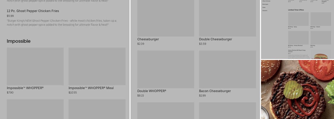 Burger King Menu