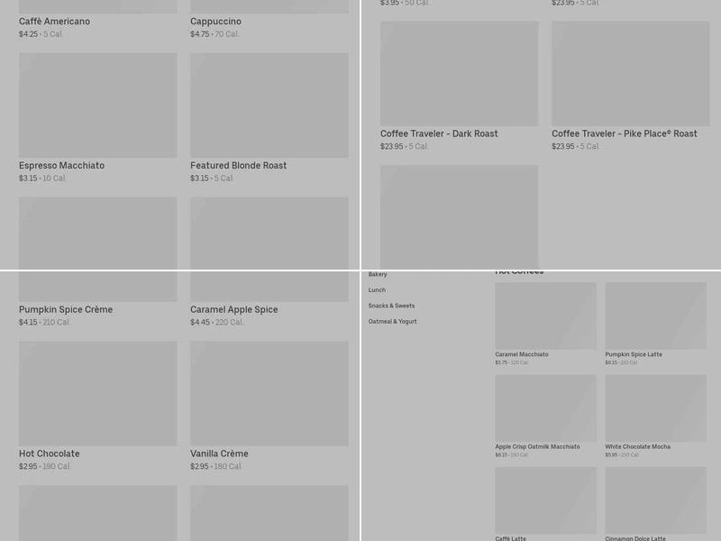 Starbucks Menu
