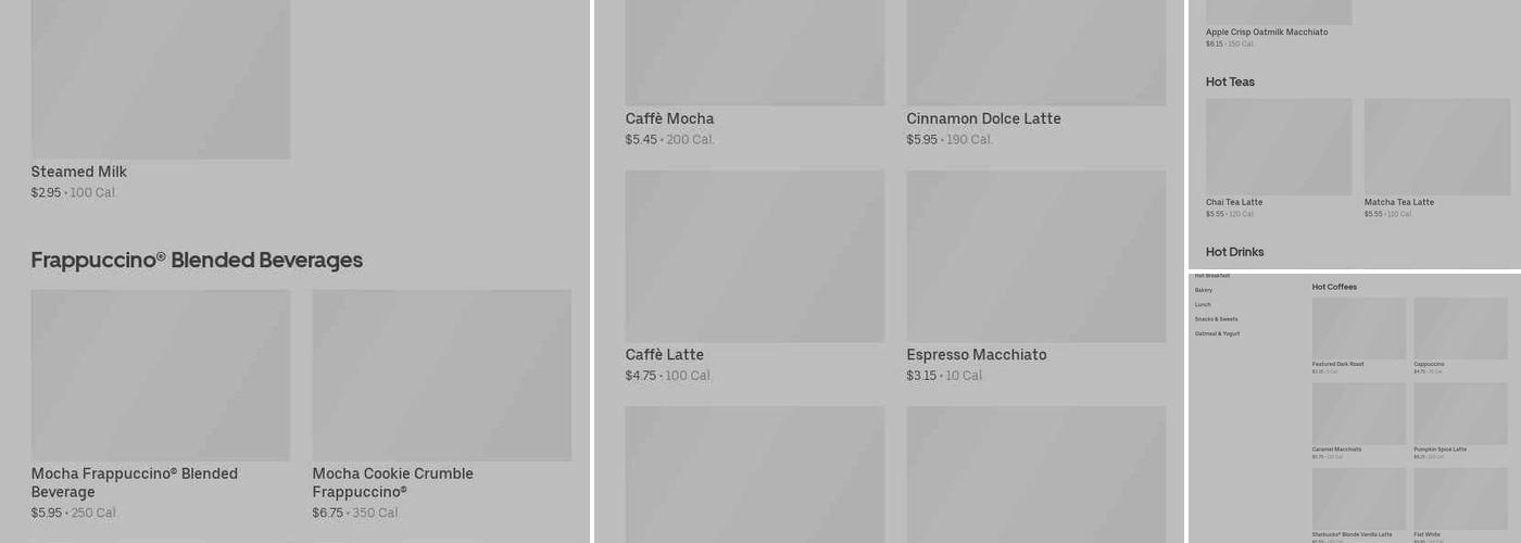 Starbucks Menu
