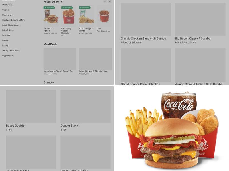 Wendy's Menu