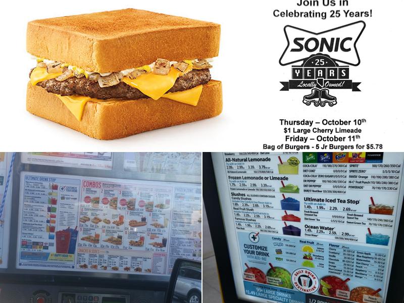 Sonic Drive-In Menu