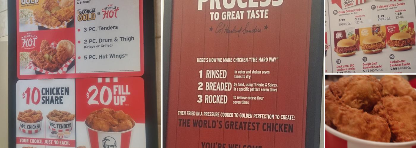 KFC Menu