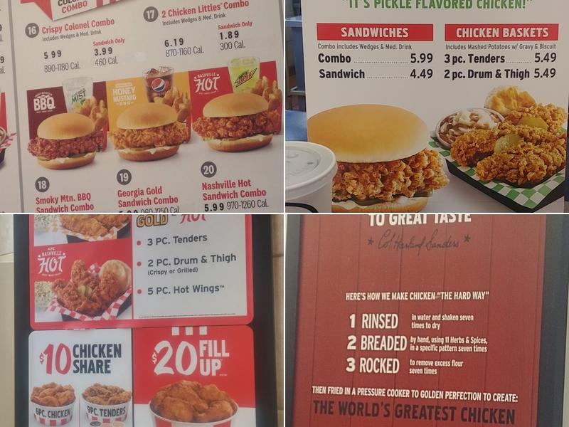 KFC Menu