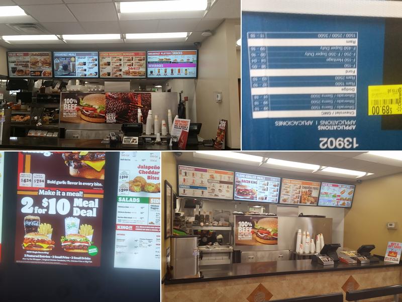 Burger King Menu