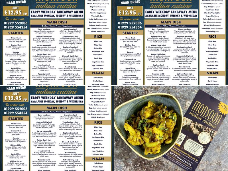 Monsoon Indian Cuisine Menu