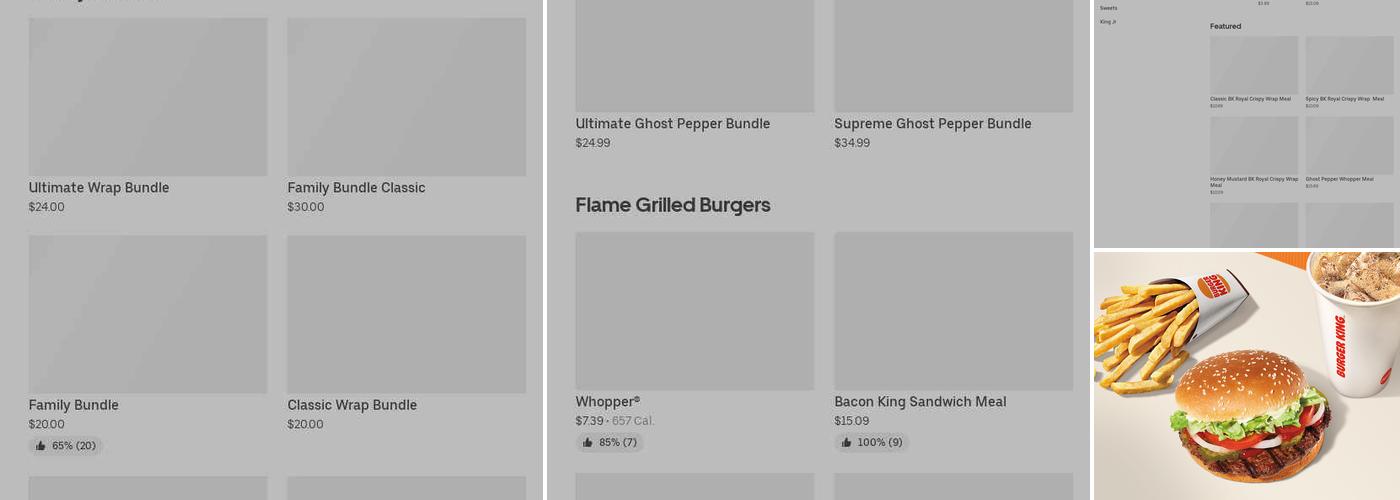 Burger King Menu