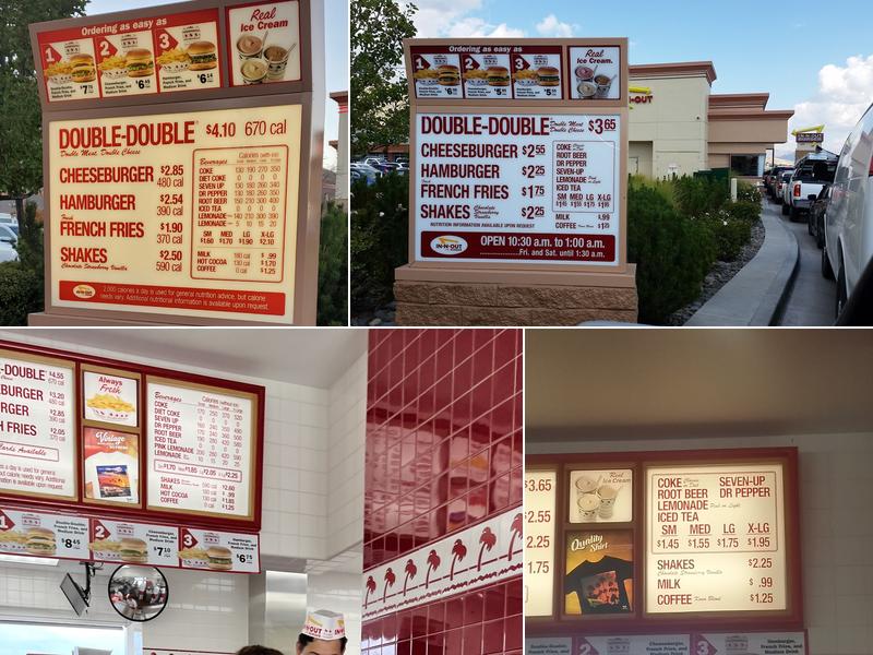 In-N-Out Burger Menu