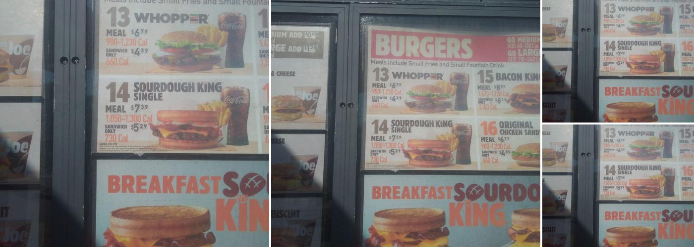 Burger King Menu