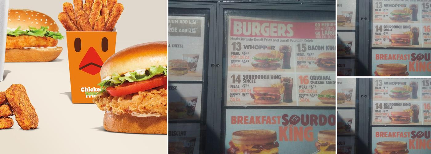 Burger King Menu