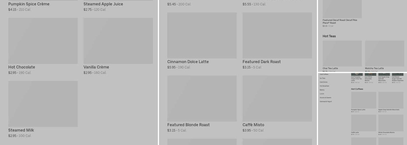 Starbucks Menu