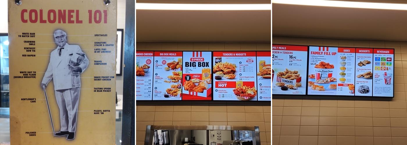 KFC Menu