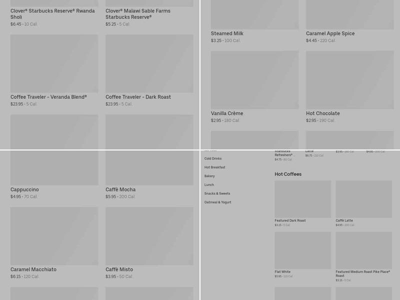 Starbucks Menu