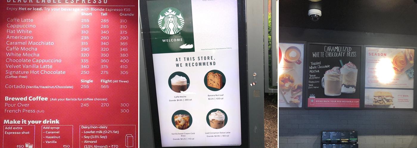Starbucks Menu