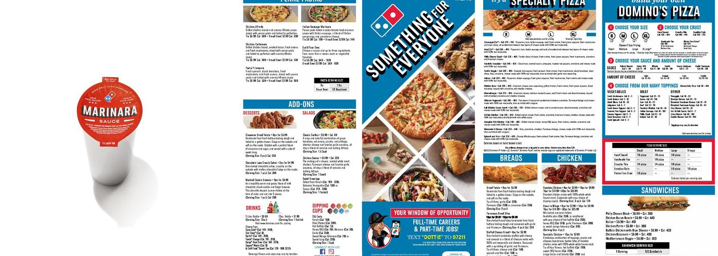 Domino's Pizza Menu