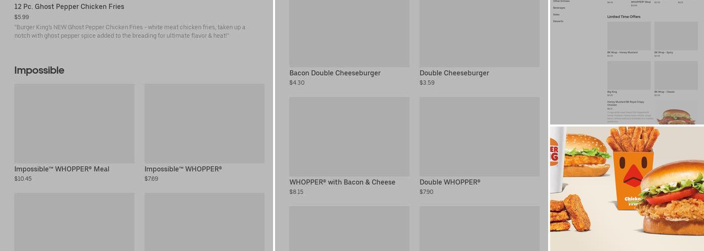 Burger King Menu
