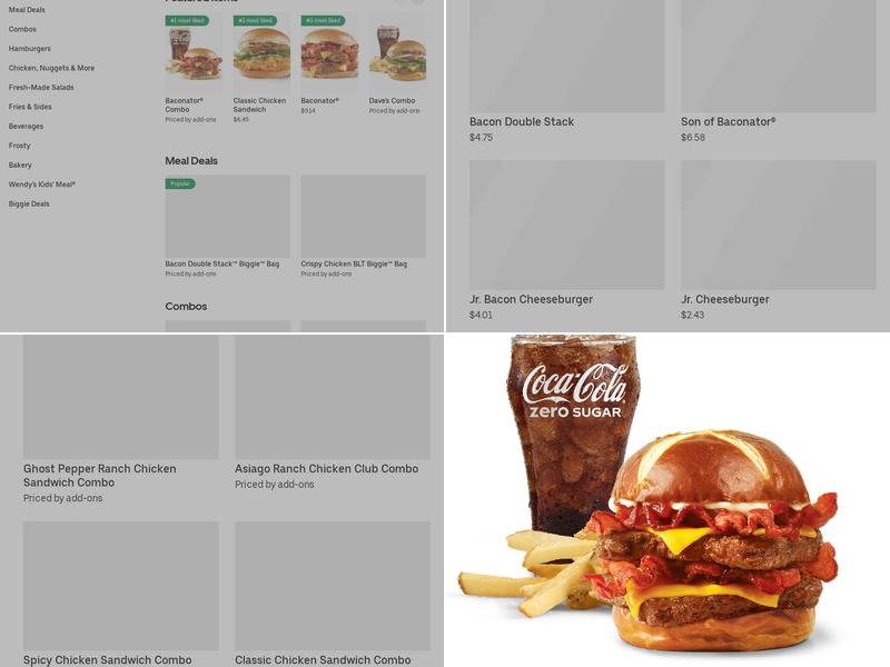 Wendy's Menu