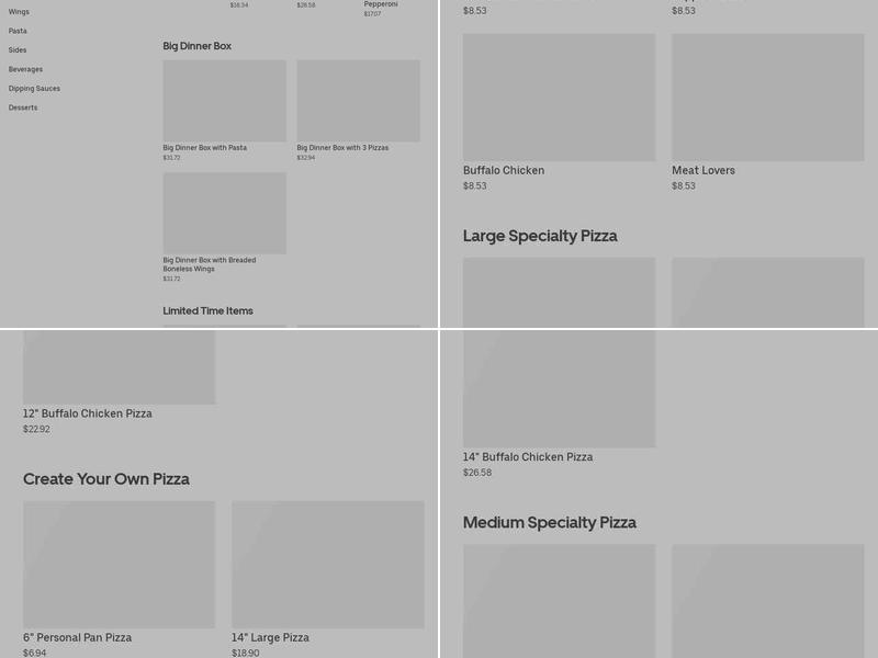 Pizza Hut Menu