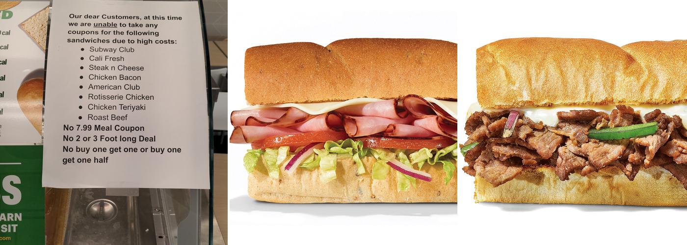 Subway Menu