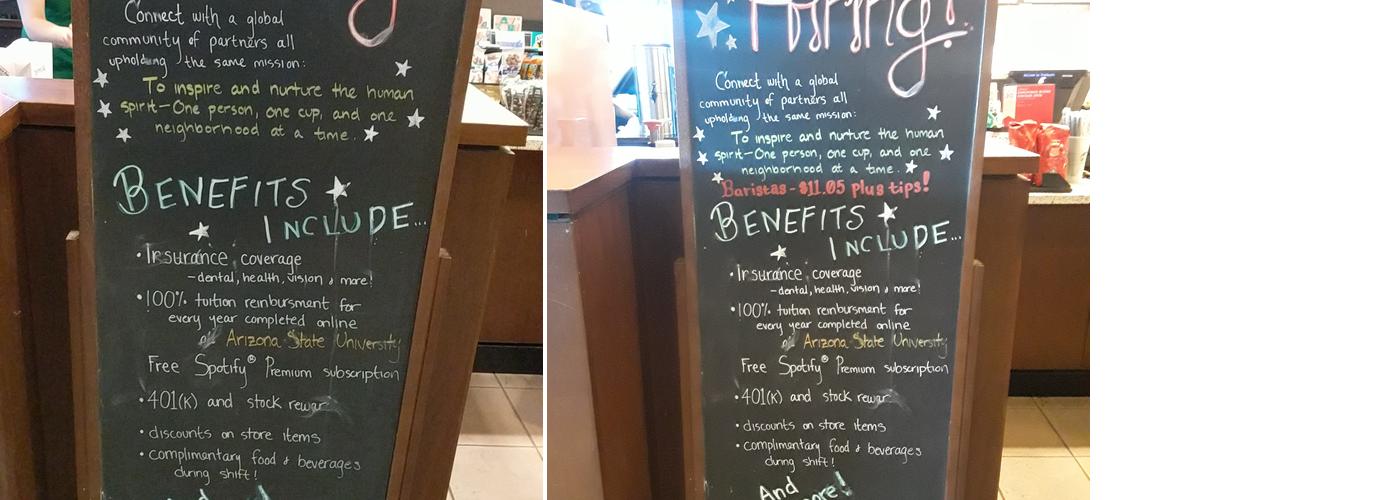 Starbucks Coffee Company Menu
