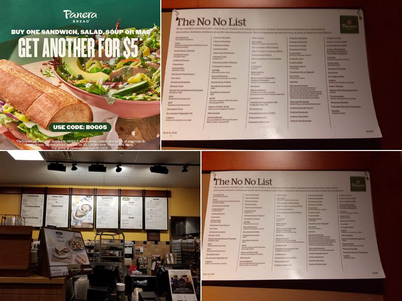 Panera Bread Menu