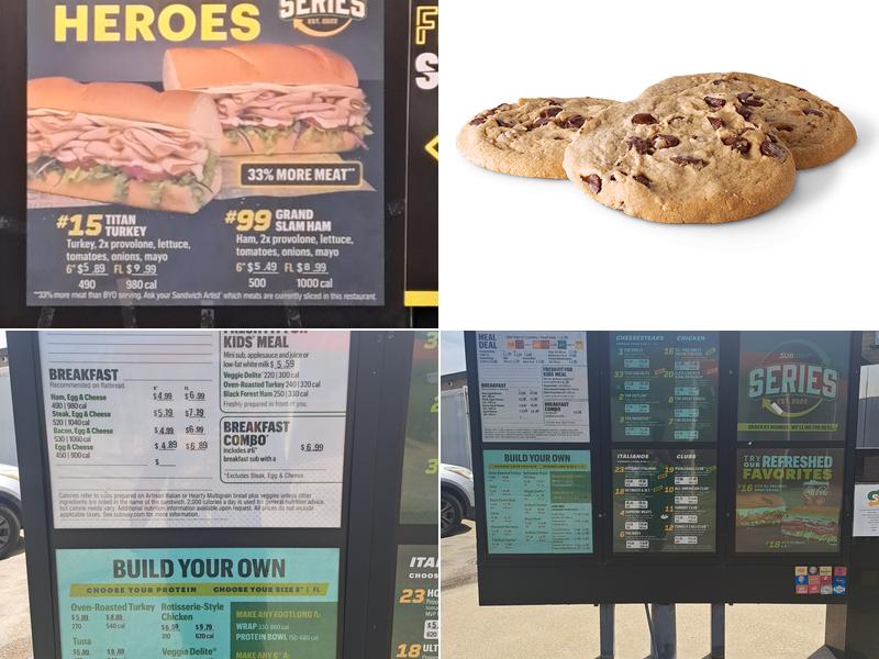 Subway Menu