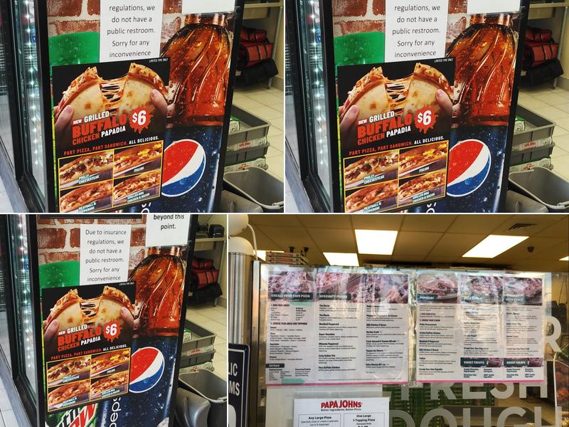 Papa Johns Pizza Menu