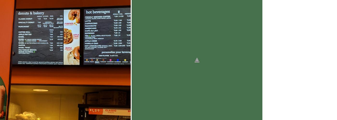 Dunkin' Menu