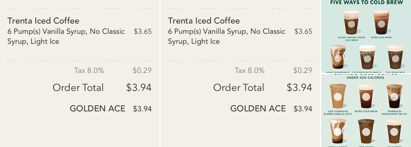Starbucks Menu