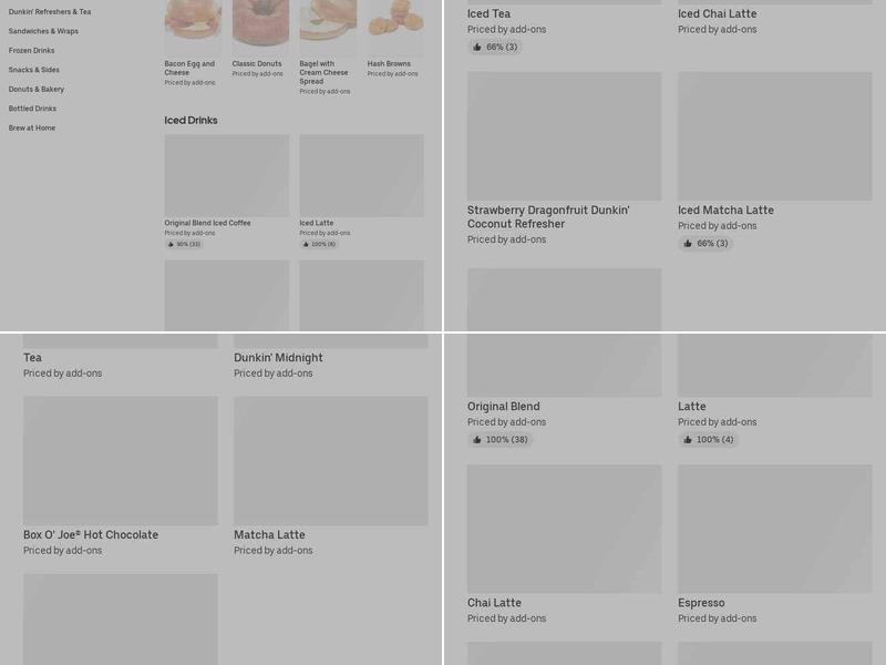 Dunkin' Menu