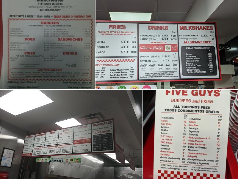 Five Guys Menu