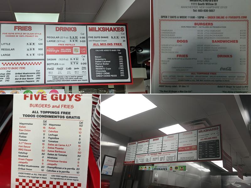 Five Guys Menu