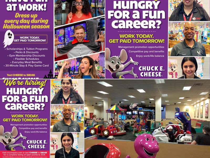 Chuck E. Cheese Menu
