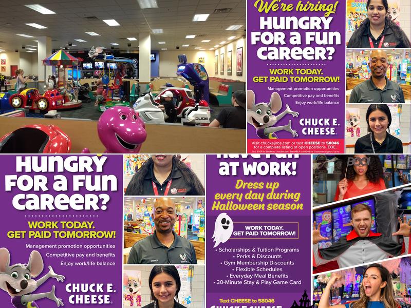 Chuck E. Cheese Menu
