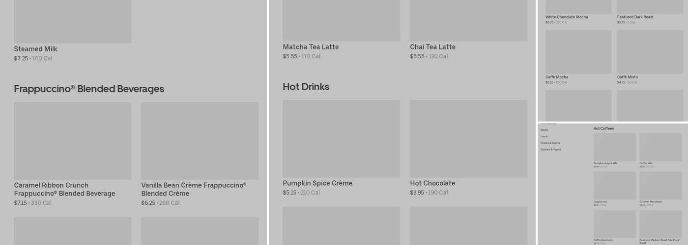 Starbucks Menu