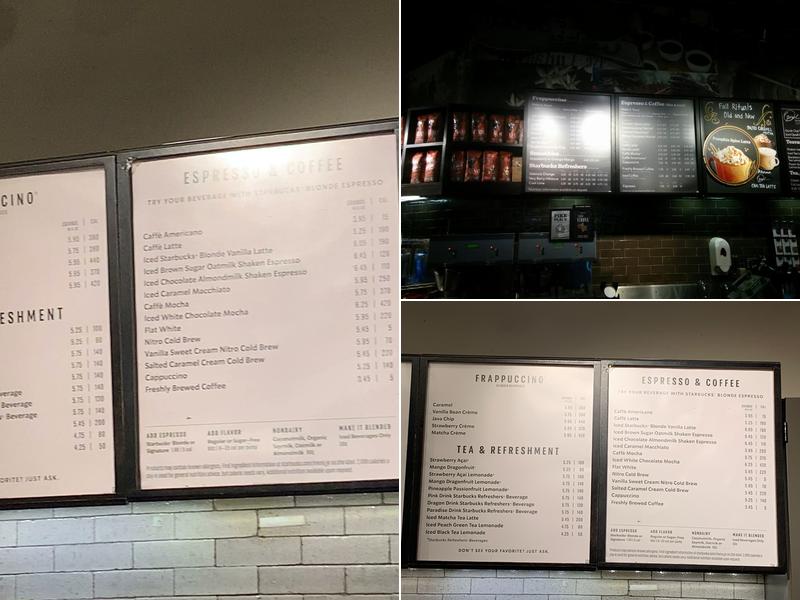 Starbucks Menu