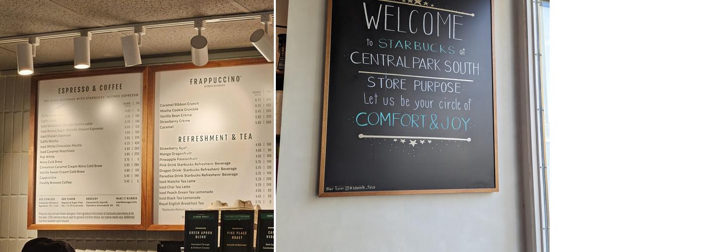 Starbucks Menu
