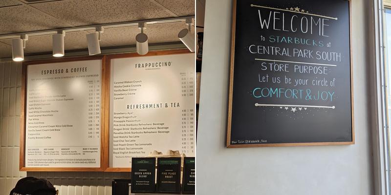 Starbucks Menu