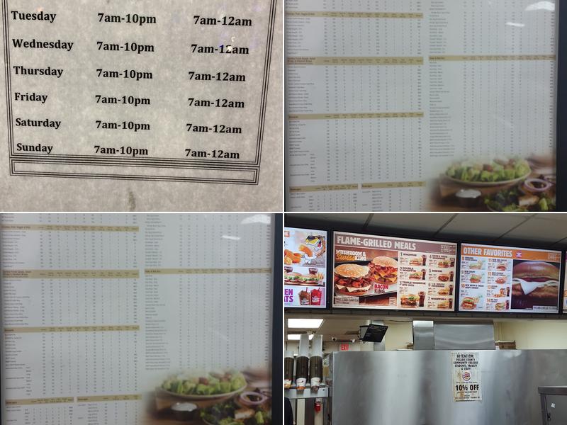 Burger King Menu