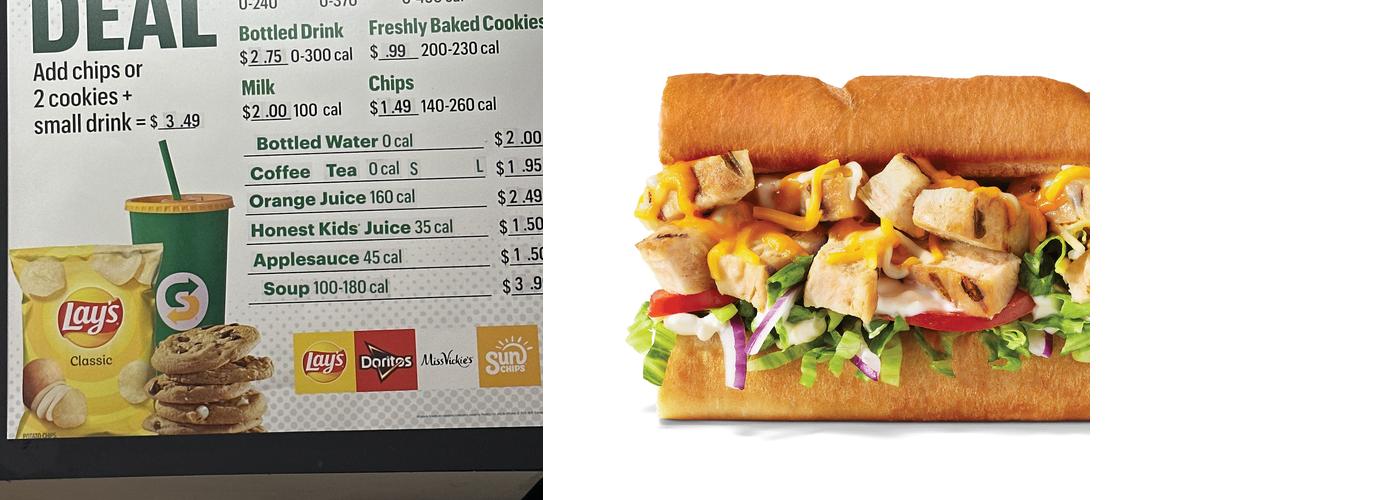 Subway Menu